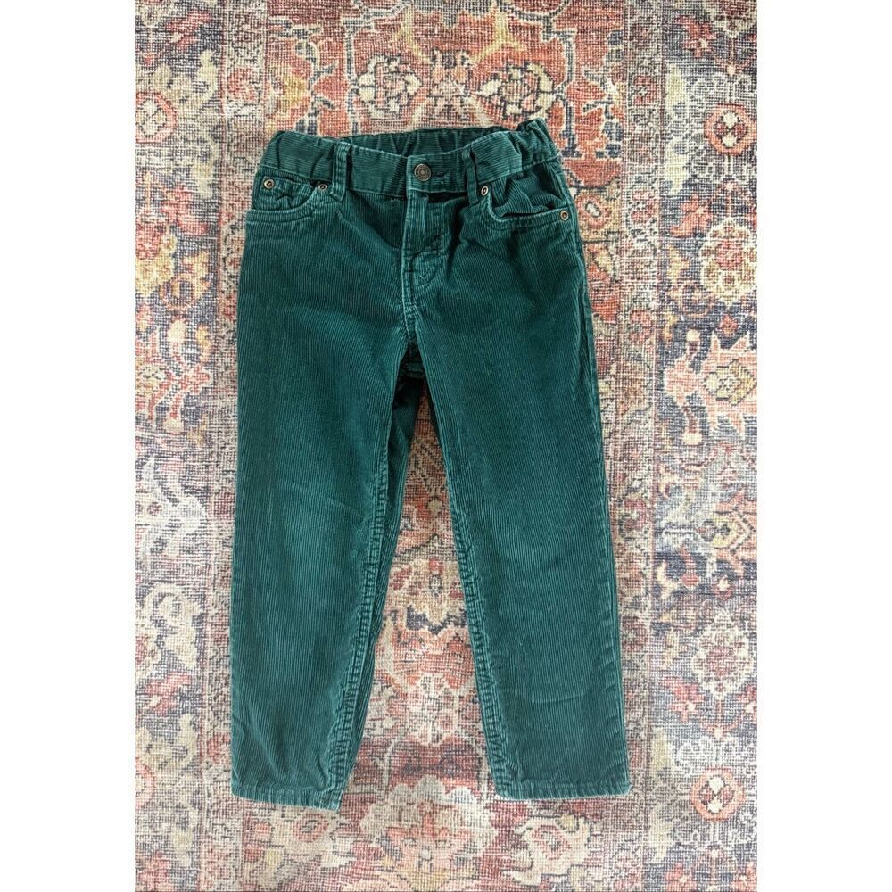 Carter’s 4T Toddler Boys Green Corduroy Straight Leg Pants